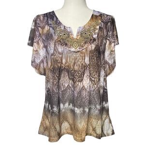 Liz Claiborne Blouse Short Sleeve